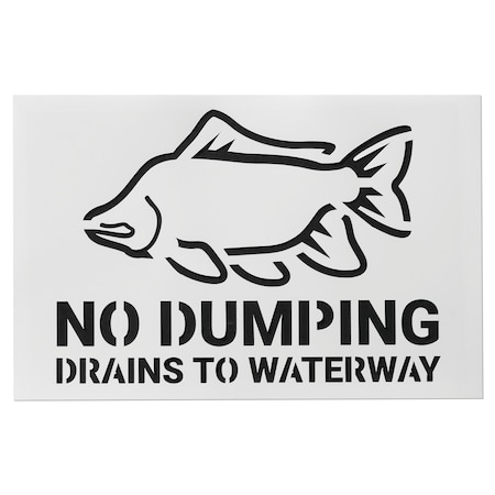 Pig Storm Drain Stencil, Storm Drain Marker, 12.375in W x 19in L, 3PK SGN8209